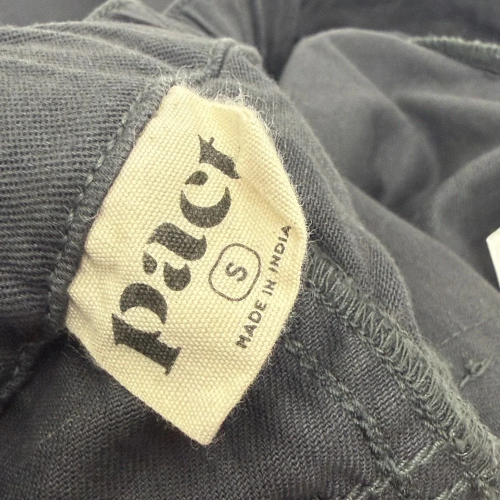 Pact Women’s Charcoal Gray Wide leg organic cotton pants size small - Picture 8 of 10